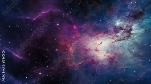 Abstract purple galaxy space background, colorful cosmos universe backdrop © Alina