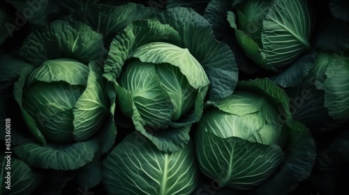 Cabbage background abstract texture, closeup photo with water drops 