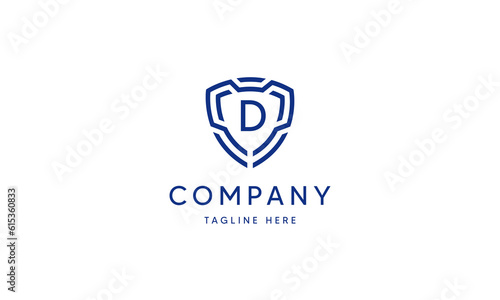 Free Download Shield Logo Blue Tech Modern IT - GFXLoad