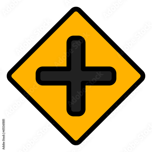 Crossroad icon in filled line style, use for website mobile app presentation