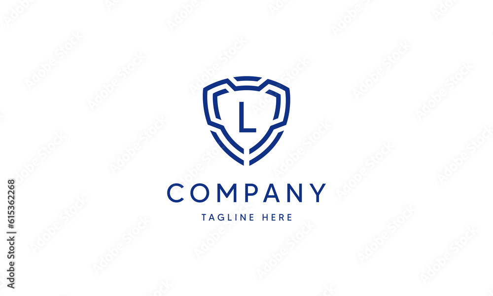 Shield Logo Blue Tech Modern IT Shield Logo Blue Tech Modern IT