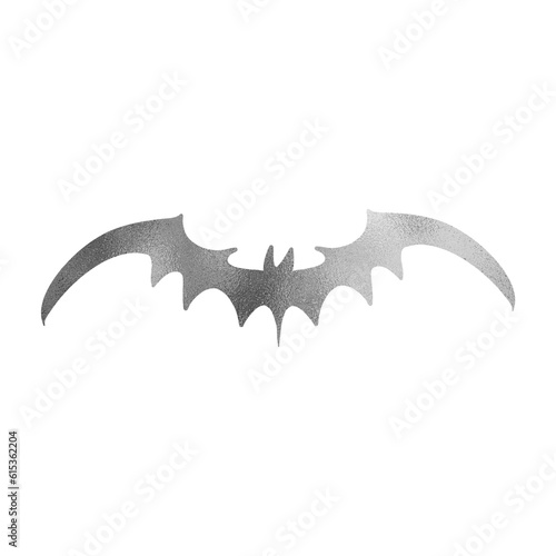 Silver Flying Halloween Bat