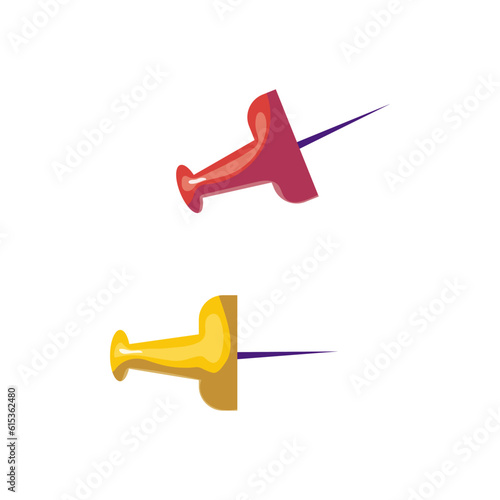 push pin isolated on white