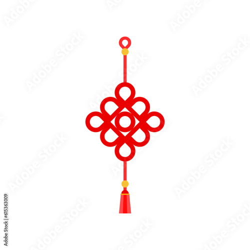chinese red knot vector illustration. Chinese traditional symbol