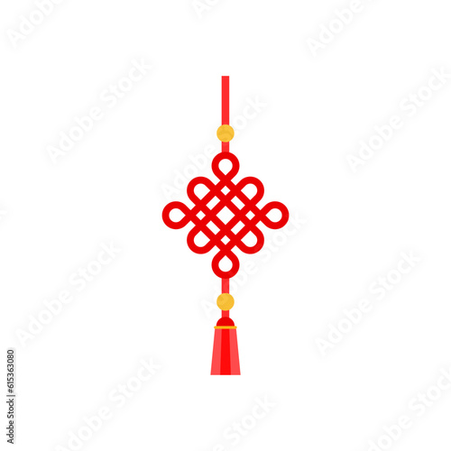 chinese red knot vector illustration. Chinese traditional symbol