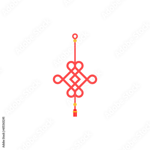 chinese red knot vector illustration. Chinese traditional symbol