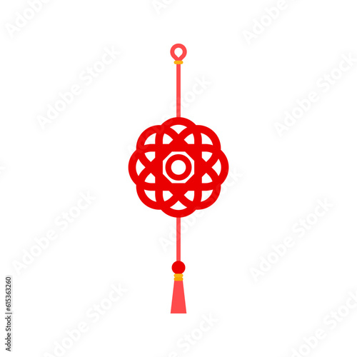 chinese red knot vector illustration. Chinese traditional symbol