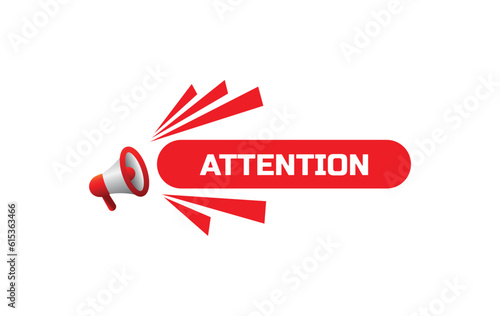 attention sign on white background	