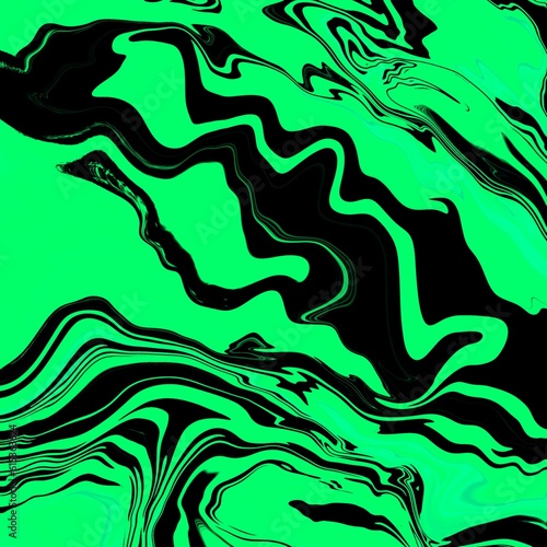 Abstract black and green marble background