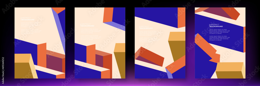 Vector flat design colourful colorful abstract geometric poster background