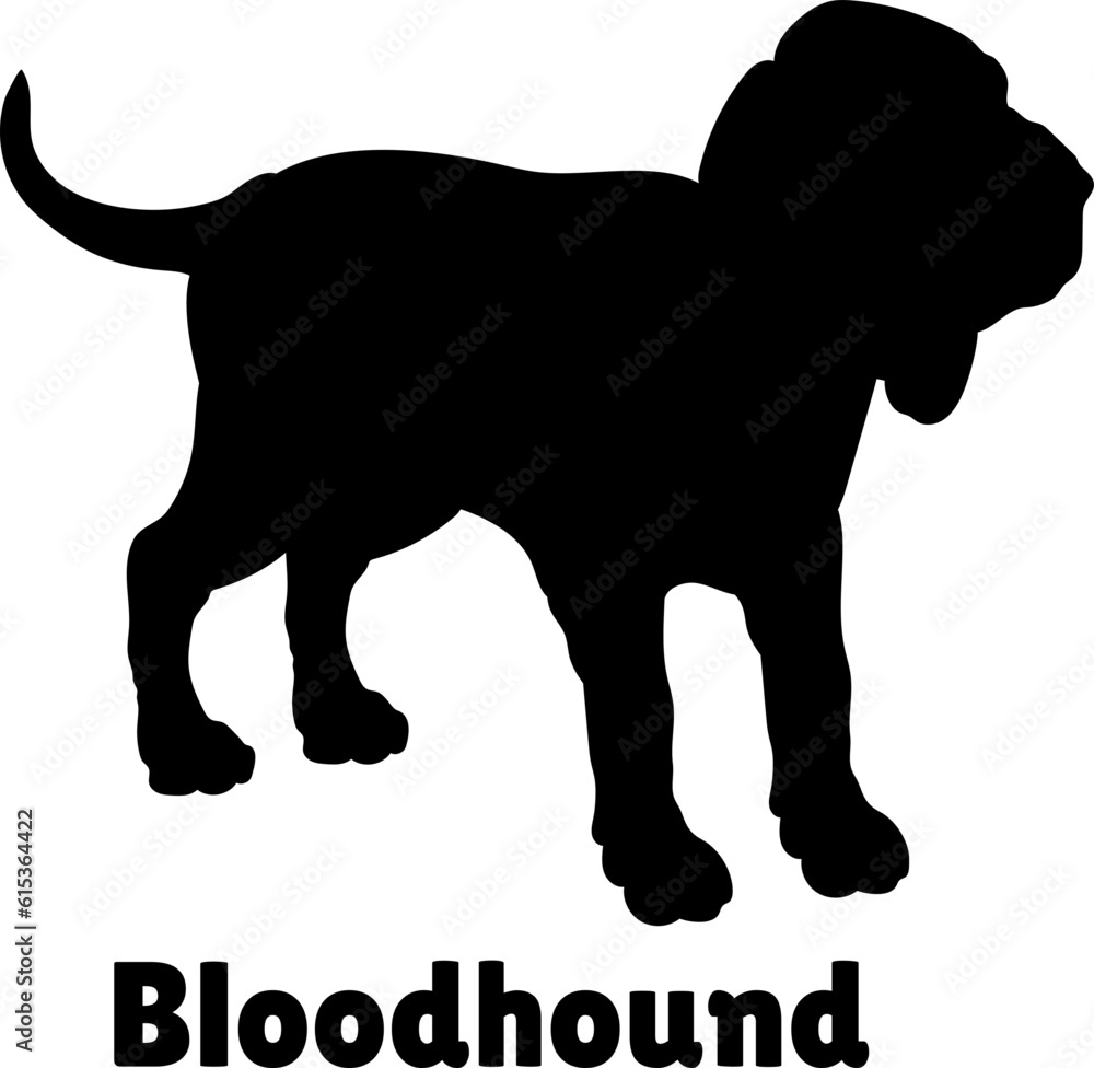 Bloodhound Dog puppies silhouette. Baby dog silhouette. Puppy