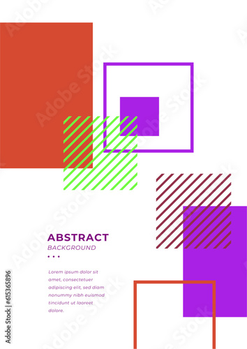 Vector poster colourful colorful background template with geometric designs vector
