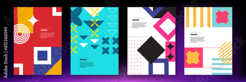 Vector colorful colourful poster background abstract template