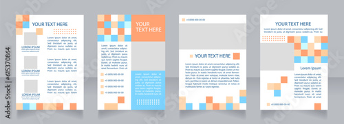 Intellectual property protection blank brochure layout design. Vertical poster template set with empty copy space for text. Premade corporate reports collection. Editable flyer paper pages