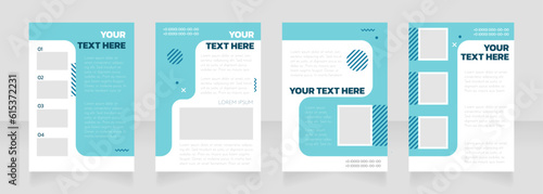 Maritime vacancies blank brochure layout design. Cruise jobs. Vertical poster template set with empty copy space for text. Premade corporate reports collection. Editable flyer paper pages