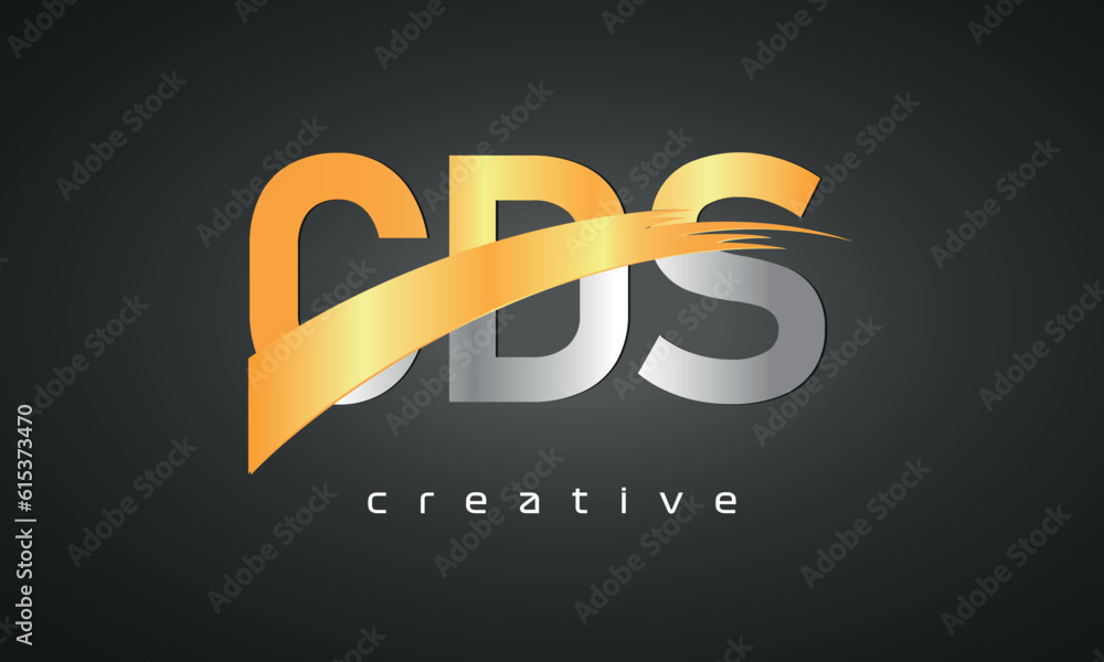 CDS Letters Logo Design with Creative Intersected and Cutted Stock ...