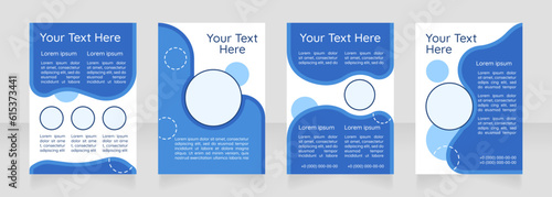 Educative blank brochure layout design. Students supporting. Vertical poster template set with empty copy space for text. Premade corporate reports collection. Editable flyer paper pages