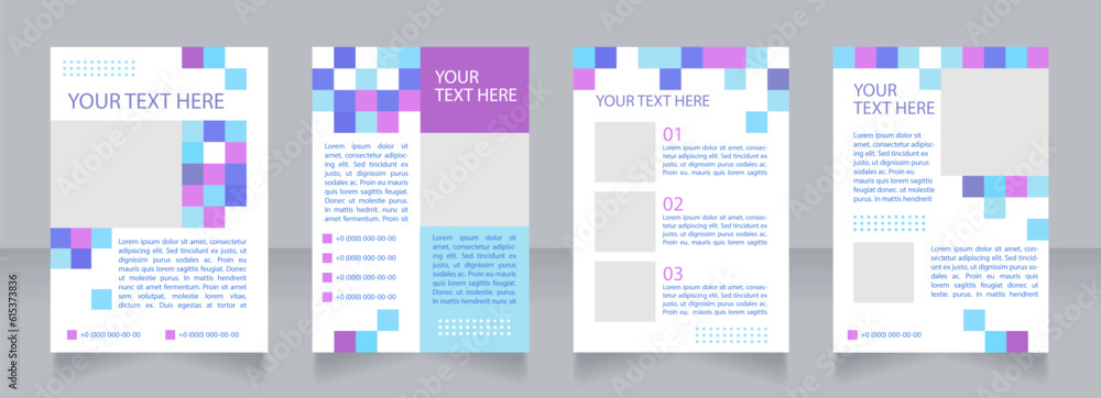 Pharmaceutical conference blank brochure layout design. Schedule, program. Vertical poster template set with empty copy space for text. Premade corporate reports collection. Editable flyer paper pages Pharmaceutical conference blank brochure layout design. Schedule, program. Vertical poster template set with empty copy space for text. Premade corporate reports collection. Editable flyer paper pages