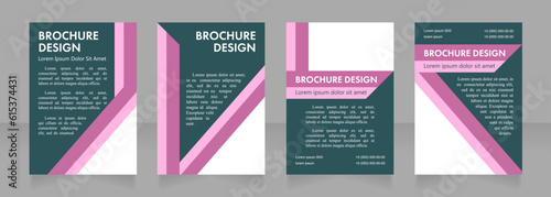 Academic conference presentation blank brochure layout design. Vertical poster template set with empty copy space for text. Premade corporate reports collection. Editable flyer paper pages