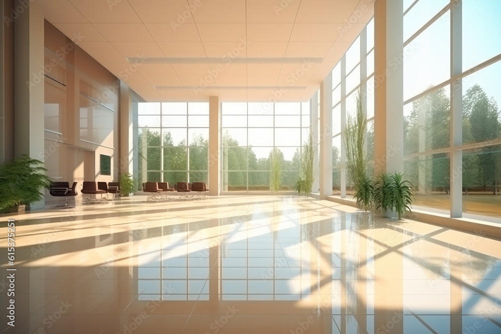Empty interior hall with modern design. Empty interior hall with modern design.
