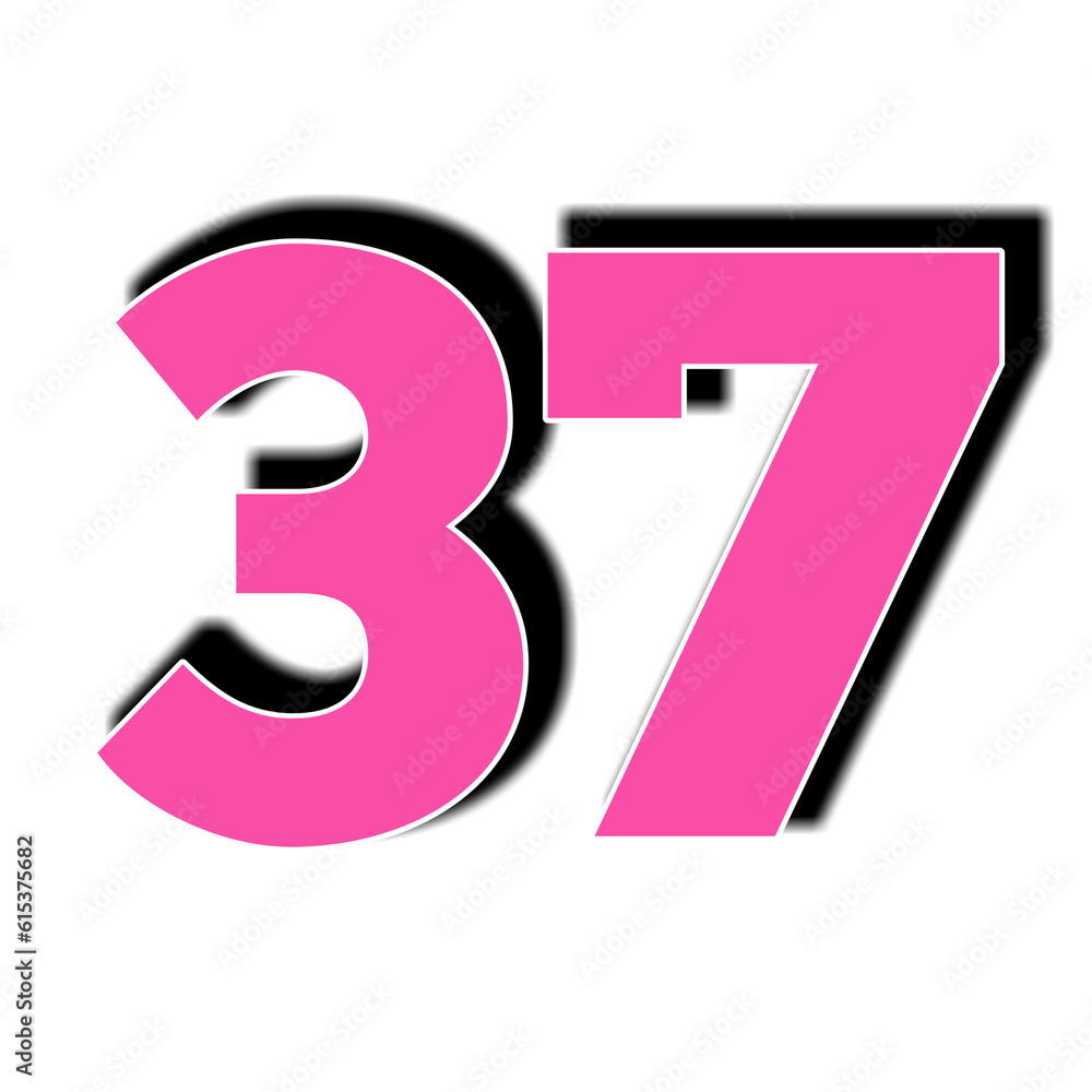 number 37 thirty seven in pink color sign symbol numbers for design elements isolated on transparent background number 37 thirty seven in pink color sign symbol numbers for design elements isolated on transparent background