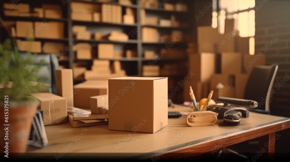 Cardboard parcel box of product for deliver to customer, Online selling, ecommerce, packaging concept. Cardboard parcel box of product for deliver to customer, Online selling, ecommerce, packaging concept.