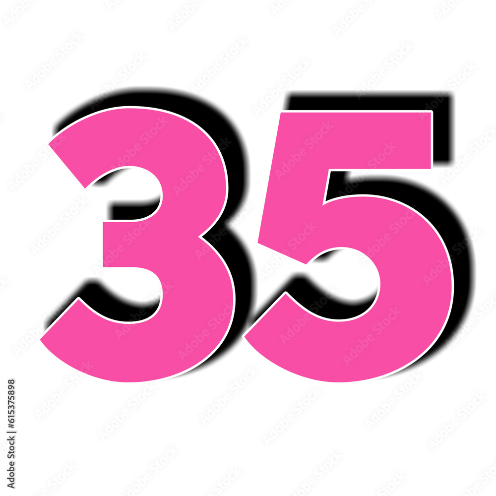 number 35 thirty five in pink color sign symbol numbers for design elements isolated on transparent background number 35 thirty five in pink color sign symbol numbers for design elements isolated on transparent background