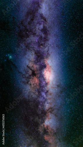 Milkyway stretched across the night sky, tracked image, 5 minutes long exposure shot