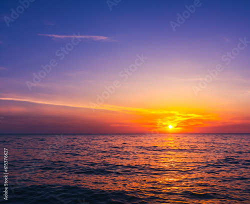 sunset over the sea
