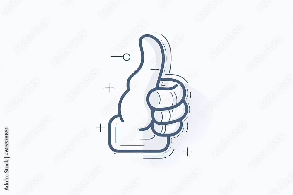 Tums up Icon Concept. Generative AI. Tums up Icon Concept. Generative AI.