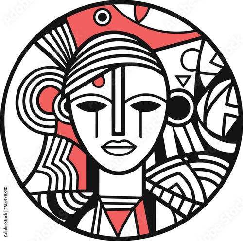 bohemian style minimalistic woman silhouette drawing,suitable for wall art,editable arts,eps file,black line art,authentic,retro art design,red,black,white