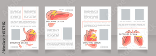 Ultrasonic testing of inner organs blank brochure layout design. Vertical poster template set with empty copy space for text. Premade corporate reports collection. Editable flyer paper pages