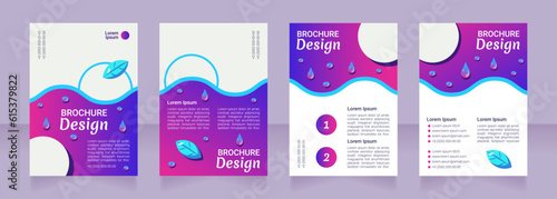 Regular eating importance and benefits blank brochure layout design. Vertical poster template set with empty copy space for text. Premade corporate reports collection. Editable flyer paper pages