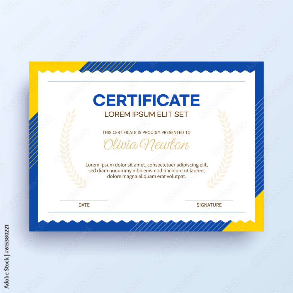 Obraz premium certificate
