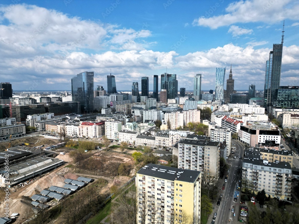 Fototapeta premium view on the warsaw city 