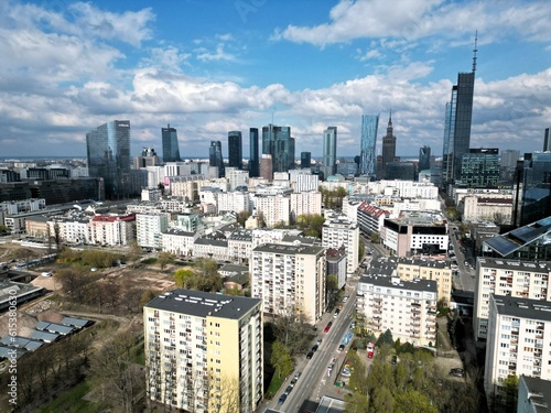 view on the warsaw city 