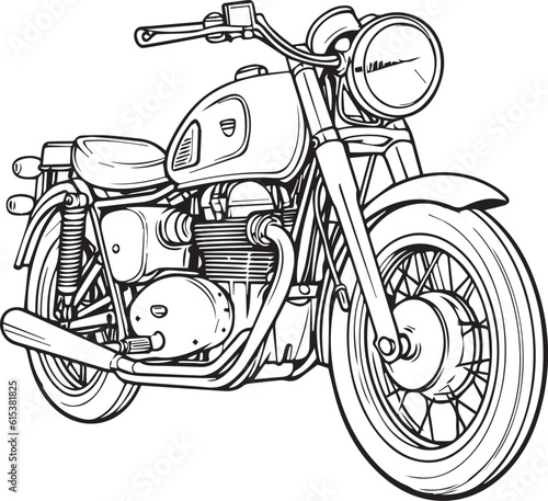 motorcycle drawing black white coloring pages for kids cars coloring page ready to print in A3 size