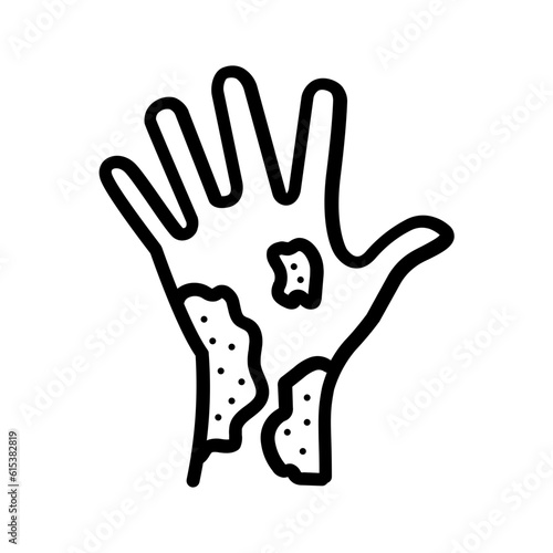 Black line icon for Eczema