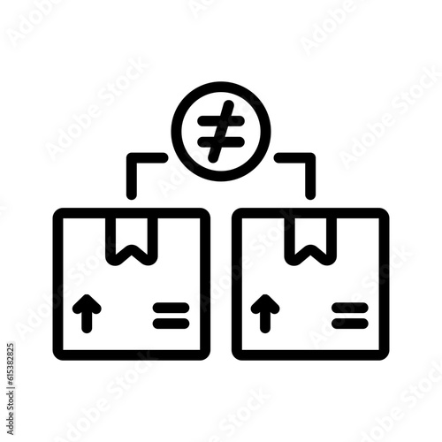 Black line icon for Discrepancies