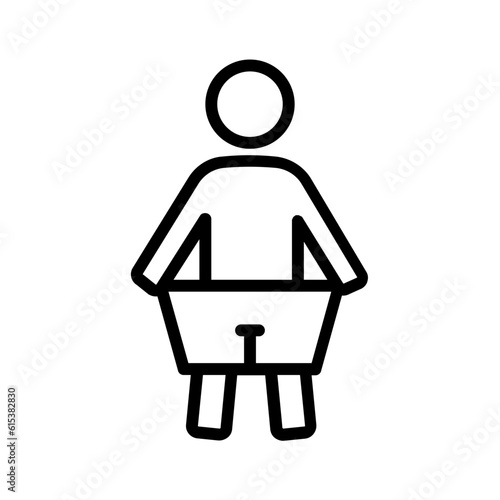 Black line icon for Loose