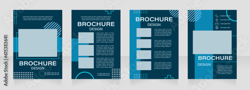 Visual content creation software classes blank brochure layout design. Vertical poster template set with empty copy space for text. Premade corporate reports collection. Editable flyer paper pages