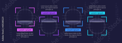 Detection process infographic chart design template. Abstract infochart with copy space. Instructional graphics with 4 step sequence. Visual data presentation. Myriad Pro-Regular font used