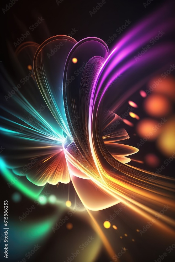 Color light trail background material Color light trail background material