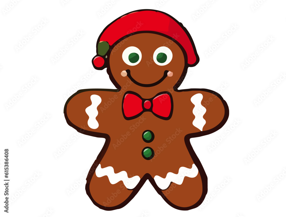 Obraz premium gingerbread man isolated on white