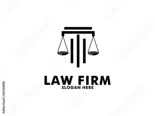 Law Firm Logo, Lawyer logo with creative law element
