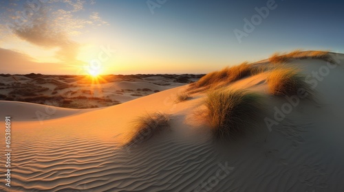 beautiful desert sunset scenery © evening_tao
