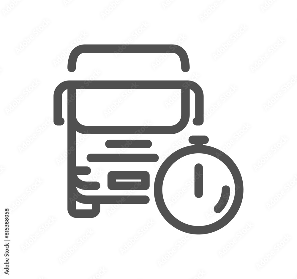 Truck logistics related icon outline and linear vector. Truck logistics related icon outline and linear vector.