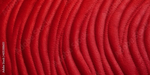 Rich and luxurious red textile texture background resembling velvet, evoking a sense of elegance and opulence akin to leather, with its deep and captivating color. Generative Ai