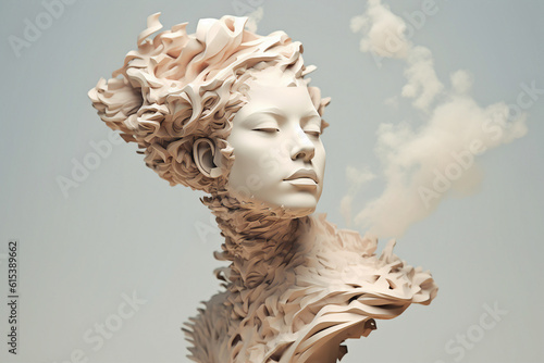 Photo generative ai artificial intelligence fine art graceful female body ancient statue contemporary artist venera aphrodite
