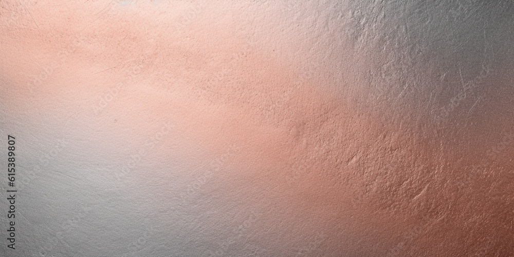 Fototapeta premium Metallic Copper and Rose Gold Brushed Steel Acrylic Oil Paint Textured Background. Generative AI.